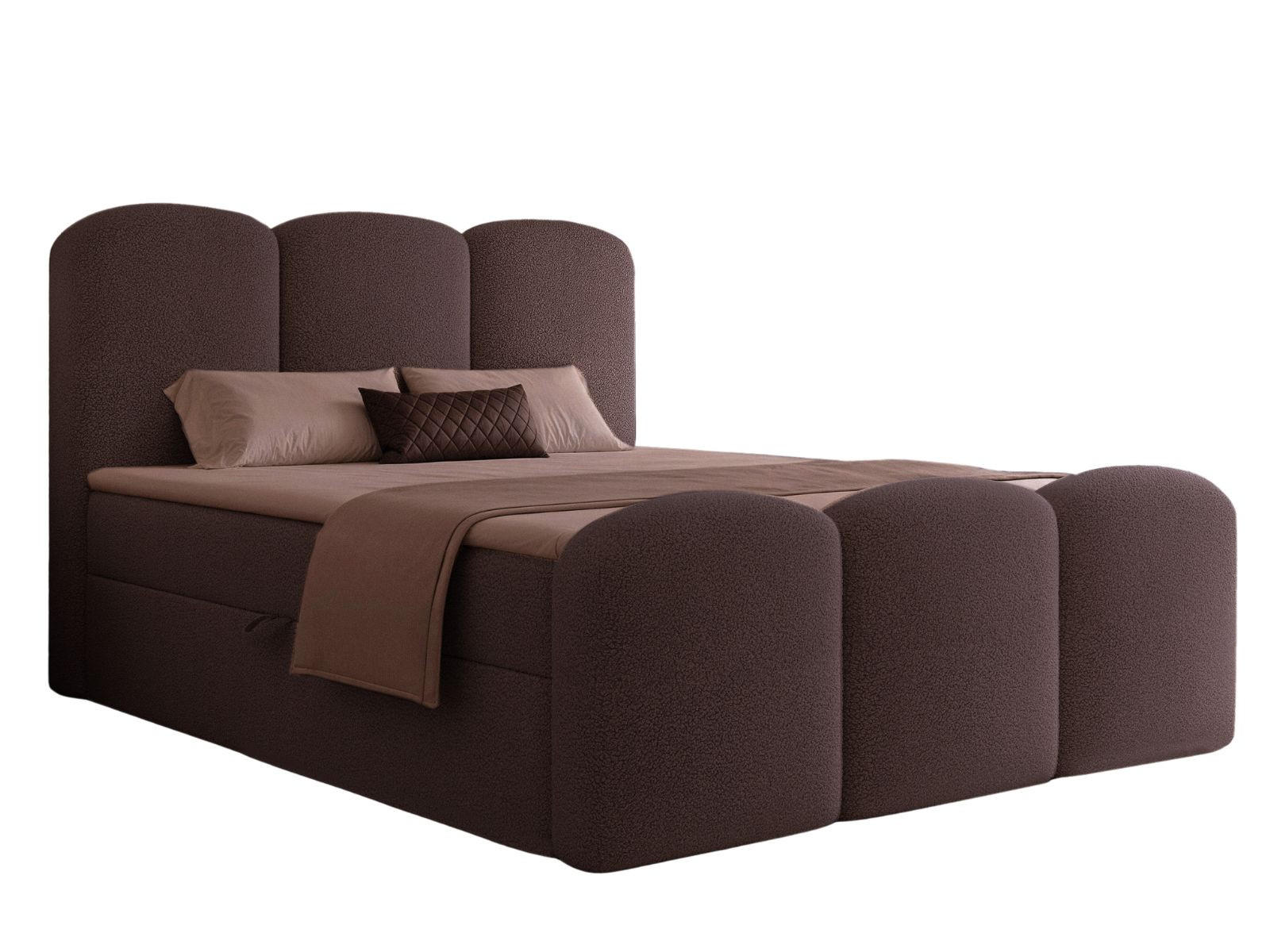 BOXBETT 180x200 VELIA Pflaumenbraun - Pflaume, Holzwerkstoff (180/200cm) - Compleo24