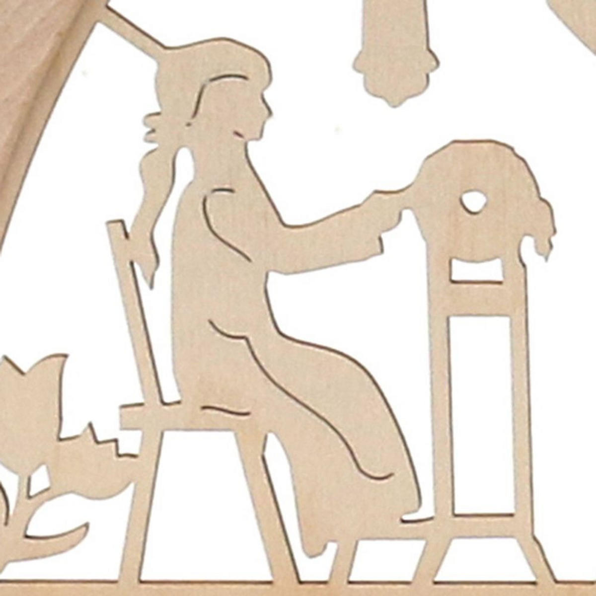 SCHWIBBOGEN Bergleute 7-flammig - Multicolor, Holz (0.1/1/0.1cm) - Dekoteam24