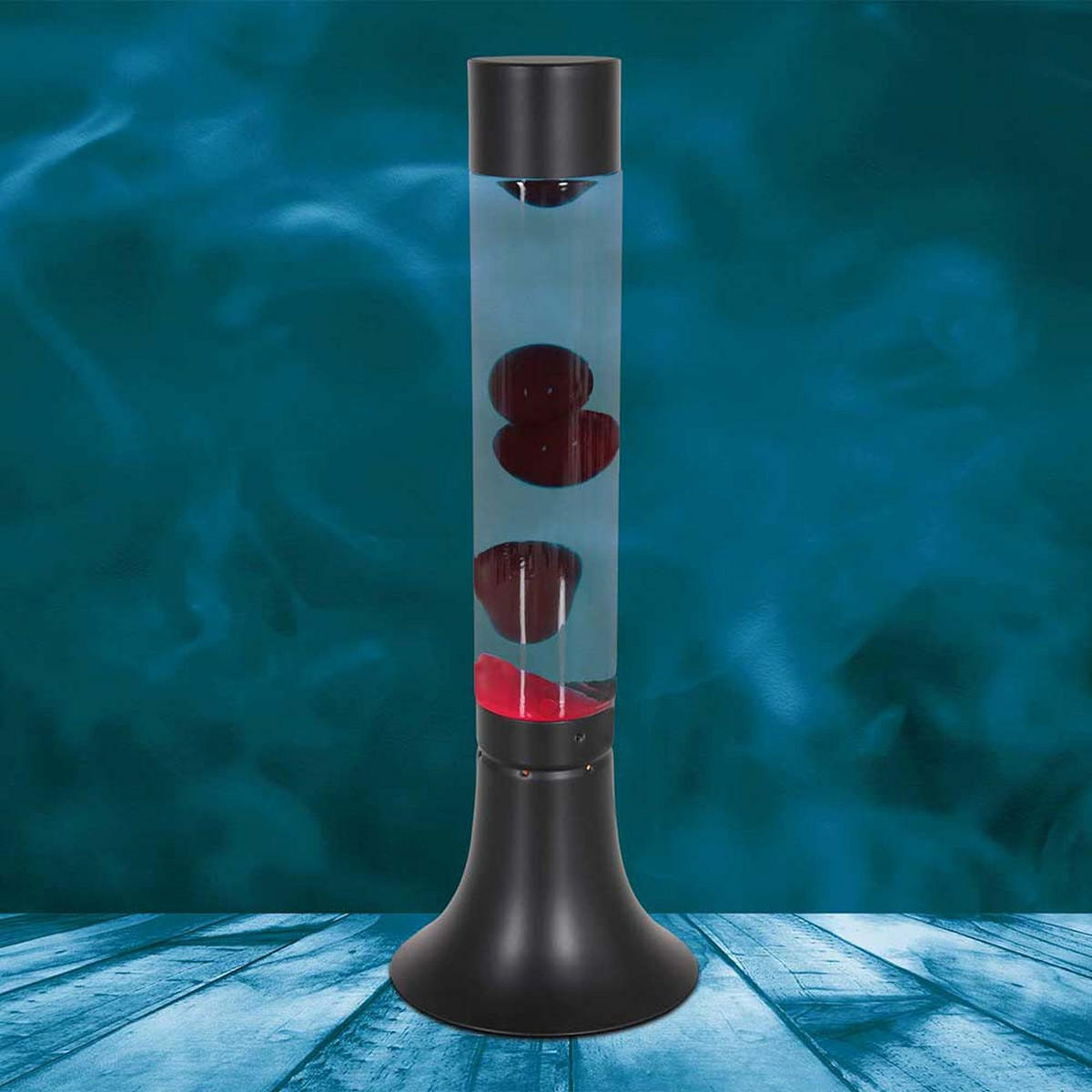 TISCHLEUCHTE Volcan Metall Schwarz - Schwarz, Glas (14/14/37cm)