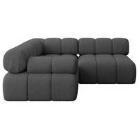 ECKSOFA modulares Sofa Mende-L1 - 190x190x70 cm Grau Bouclé - Grau, Holzwerkstoff/Textil (190/190cm) - ALTDECOR