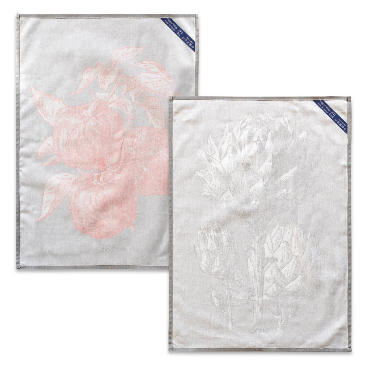 GESCHIRRTUCH (2 tlg) artichoke 70x50 cm mehrfarbig - Multicolor, Textil (70/50cm) - Happy Friday