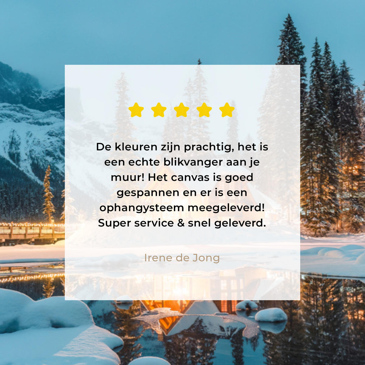 LEINWANDBILD Winterlandschaft - Natur - Haus - Berge - Schnee Deko Schlafzimmer 30x20 cm - Hellblau, Textil (30/20cm) - MuchoWow