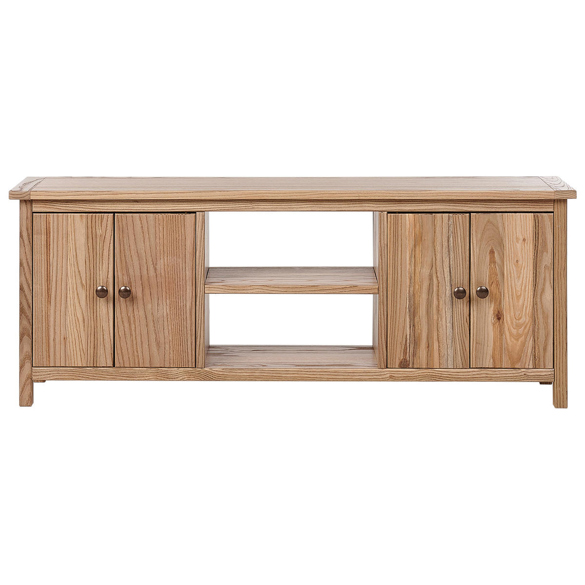 TV-MÖBEL Heller Holzfarbton Salton - Hellbraun, Holzwerkstoff (130/50/32cm) - Beliani
