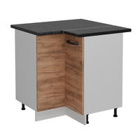 ECKUNTERSCHRANK R-Line Goldkraft Eiche 75.6 cm AP Anthrazit - Honigeiche/Eiche Wotan, Holzwerkstoff (75.6/81.6/60cm) - Vicco