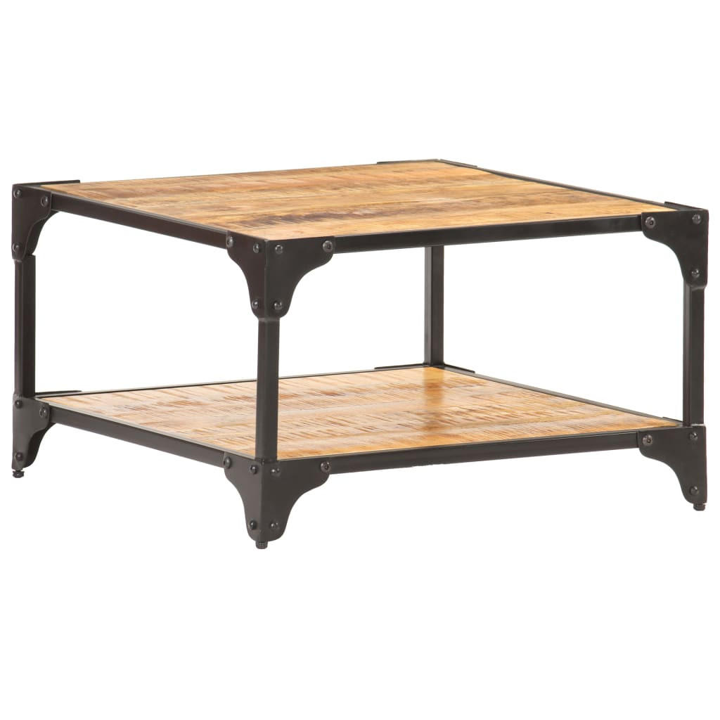 COUCHTISCH 60x60x35 cm Massivholz Mango - Braun, Metall (60/60/35cm) - furnicato