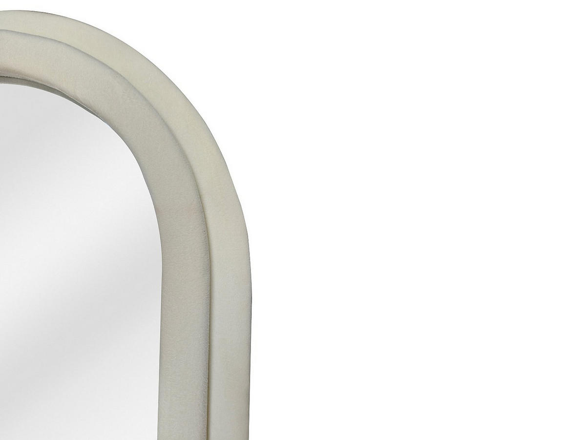 BOGENSPIEGEL - Samt - B60 x H160 cm - Creme - RISALI - Creme, Textil (60/160/3cm) - Vente-Unique