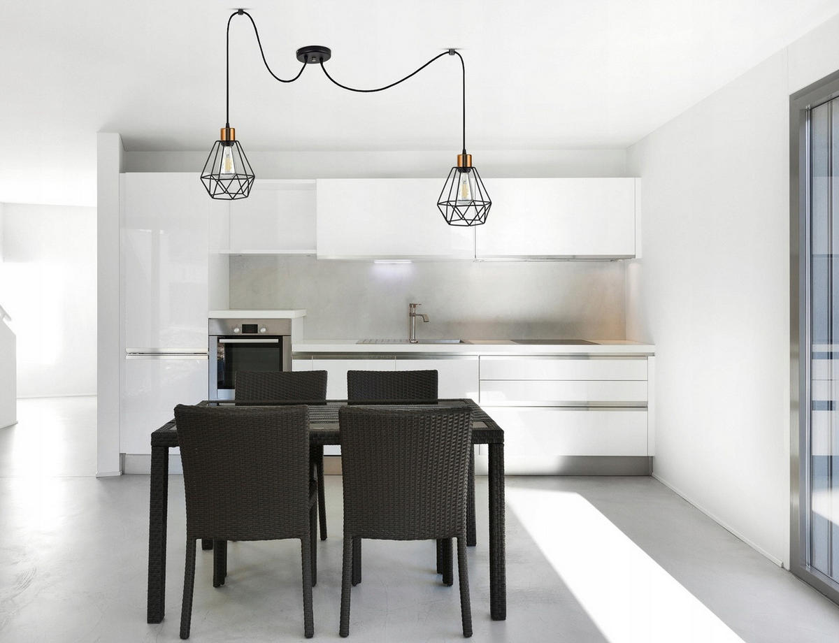 PENDELLEUCHTE EDISON - Goldfarben/Schwarz, Metall (20/20/150cm) - kiki design