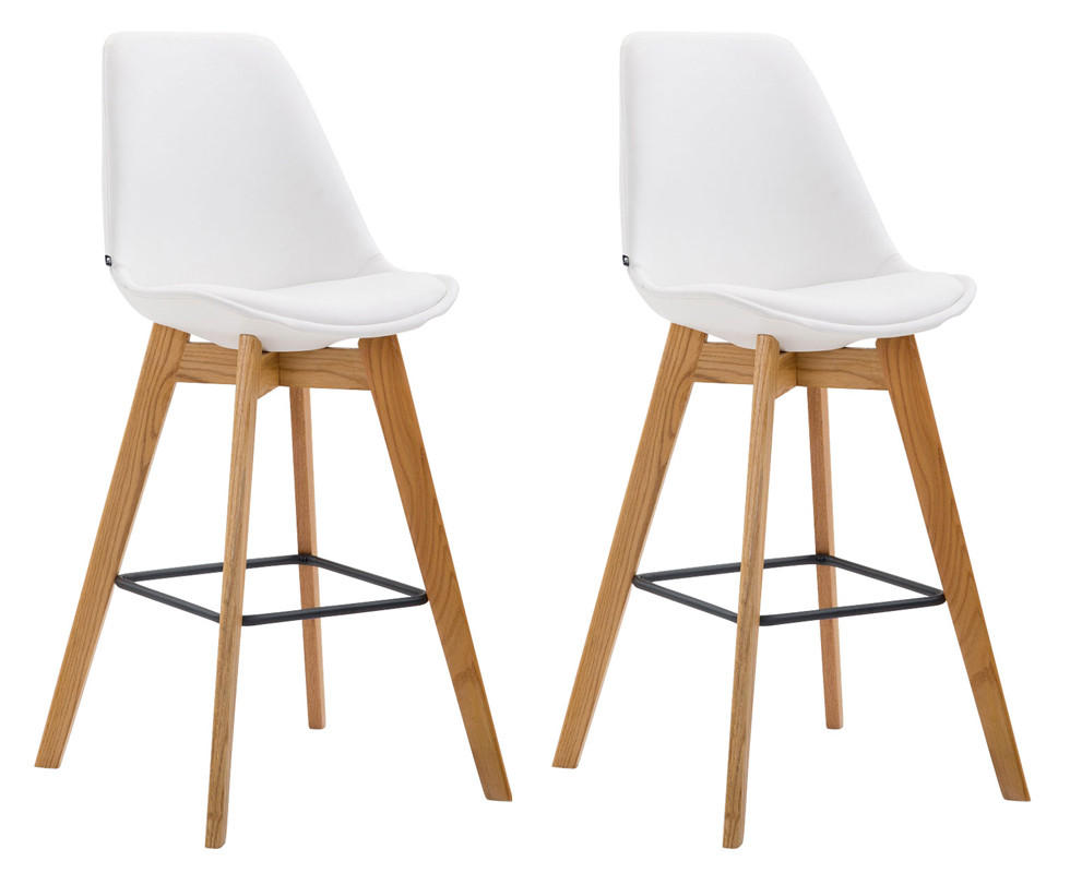 Deluke Barhocker Weiß 48x112x56 cm