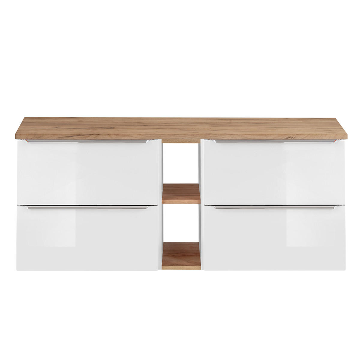 WASCHTISCHUNTERSCHRANK 140.4cm April Weiß - Weiß, Holzwerkstoff (140.4/59/46cm) - Petits-meubles