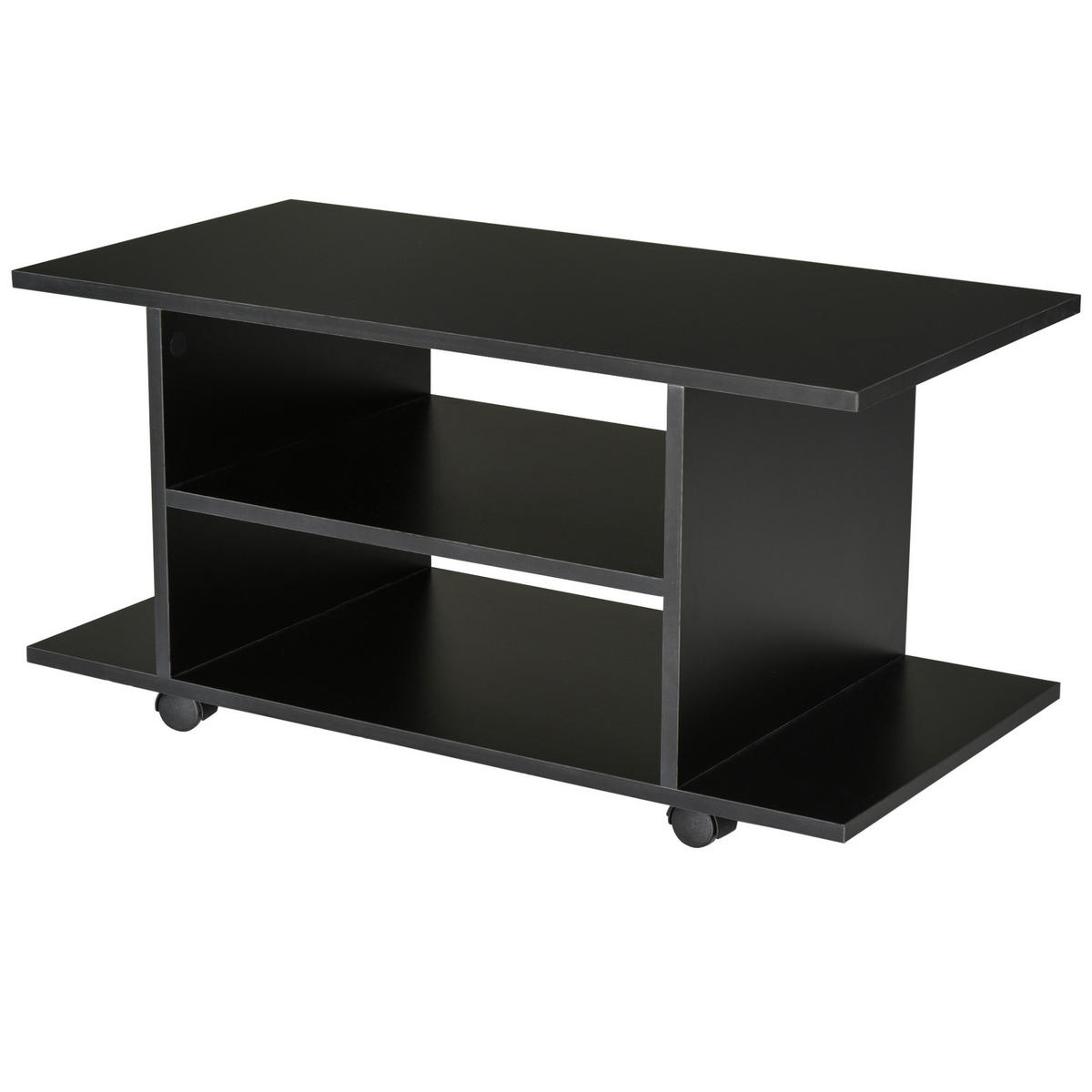 TV-MÖBEL Schwarz 1 Stück - Schwarz, Holzwerkstoff (180/40/40cm) - GiPP