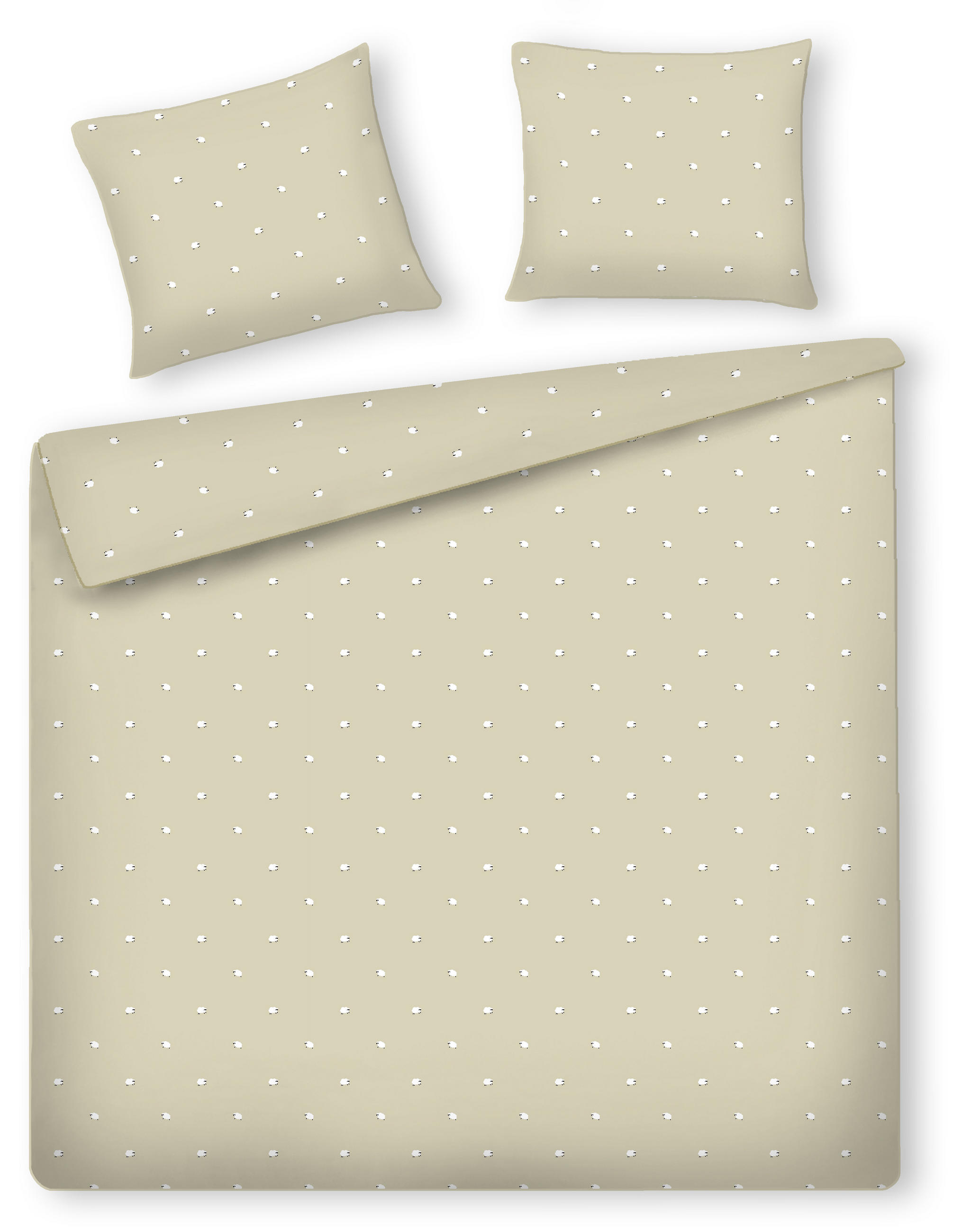 BETTWÄSCHE Sheeperiso - Beige, Textil (200/220cm) - home&you