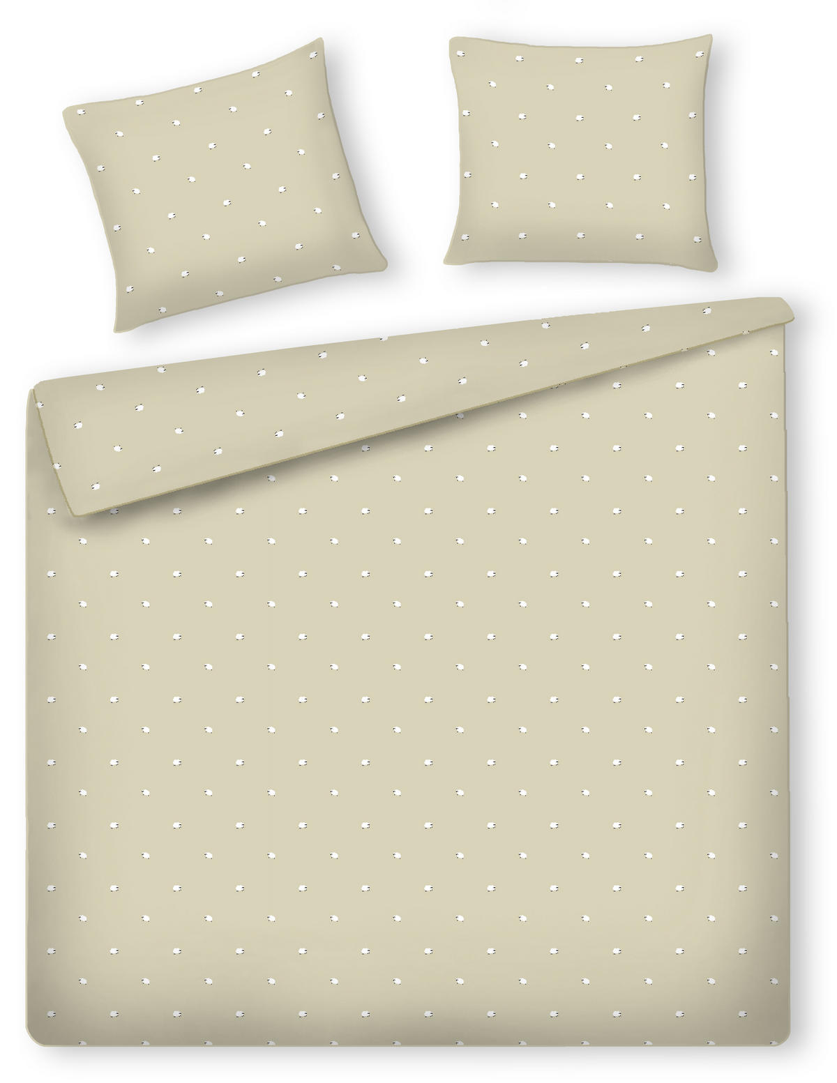 BETTWÄSCHE Sheeperiso - Beige, Textil (200/220cm) - home&you