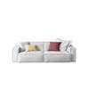 SOFA SAMU Hellgrau Webstoff - Hellgrau/Schwarz, Kunststoff/Textil (236/72/106cm) - KAWOLA