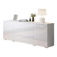 KOMMODE Paris 150 - Weiß Hochglanz/Weiß, Holzwerkstoff (150/68/39cm) - MIRJAN24