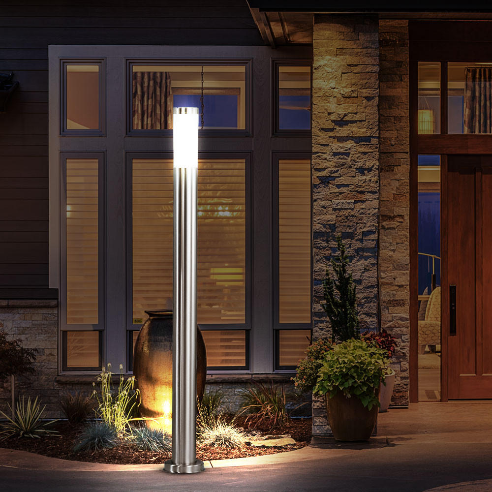 LED WEGELEUCHTE Silber Opal - Silberfarben, Metall (7.5/7.5/110cm)
