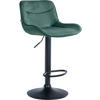 BARHOCKER Samt grün - Schwarz/Grün, Textil/Metall (49/85/51cm) - CLP