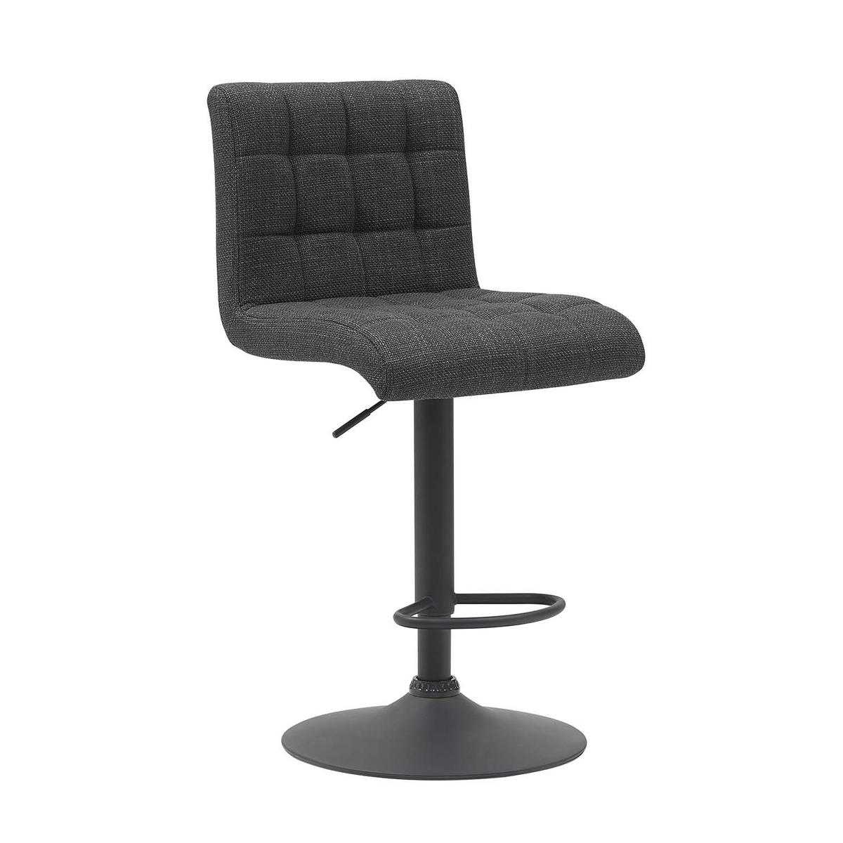 BARHOCKER-SET 2 Stück Erika - Anthrazit - Anthrazit/Schwarz, Textil/Metall (47/93/57cm) - Hela Vertriebs GmbH