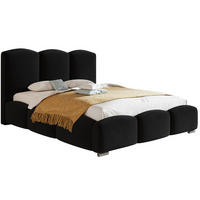 BETT Schwarz BEN 14 Modern 180x200 cm - Schwarz, Textil (180/200cm) - Sepro Meble