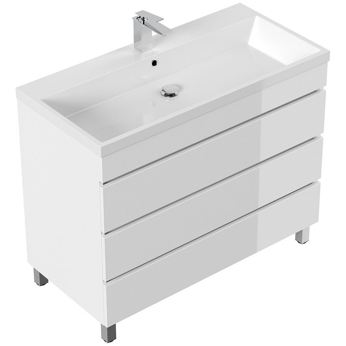 WASCHTISCH Frome-02 - Weiß, Holzwerkstoff (100/84/48cm) - Lomado