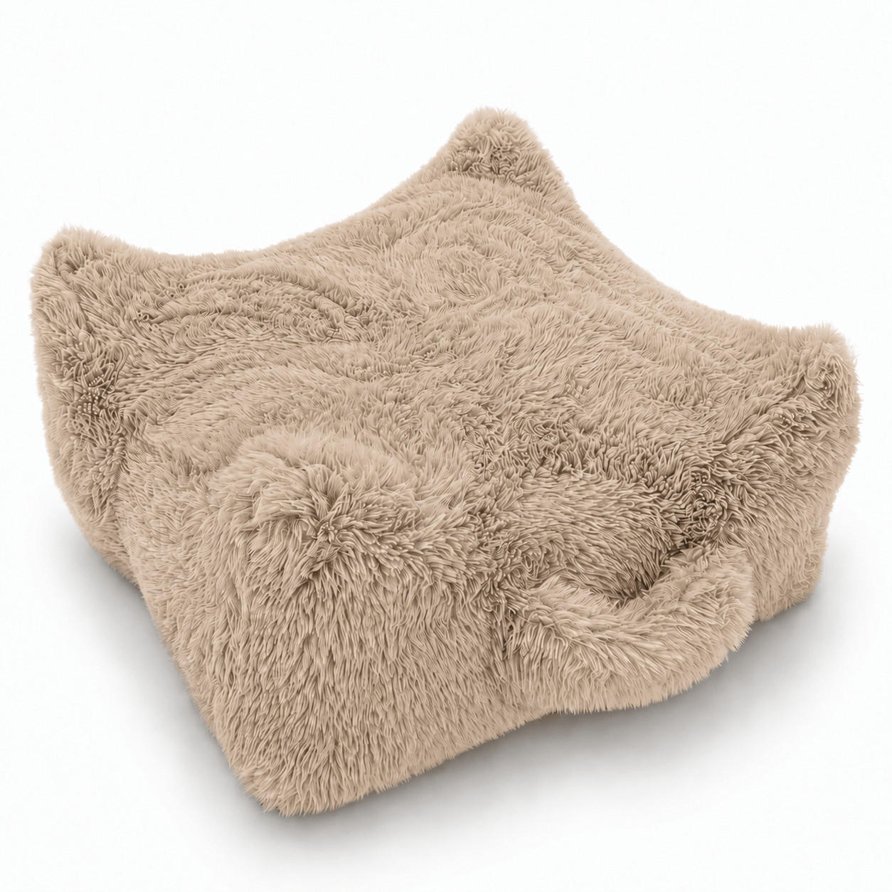 KINDERPOUF Mammoth rund flauschig - Hellrosa, Textil (60/35/60cm) - MeowBaby