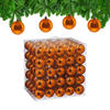 100XWEIHNACHTSKUGELN - Orange, Kunststoff (6/7/6cm) - Relaxdays