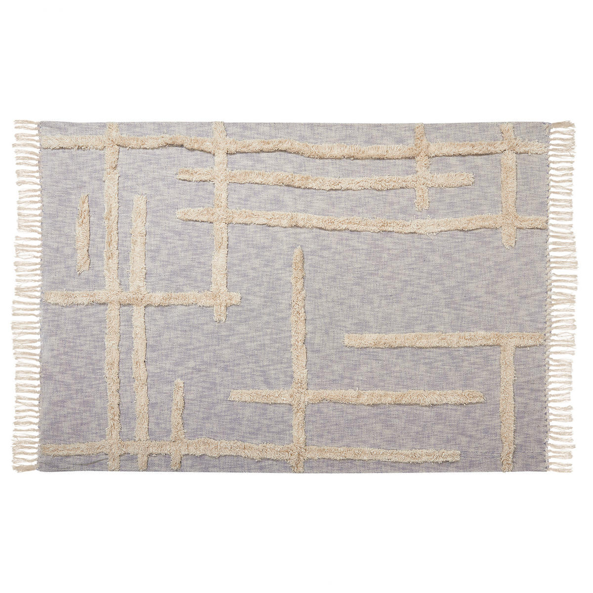 DECKE Beige Hospet 130/180 cm - Beige, Naturmaterialen/Textil (130/180cm) - Beliani