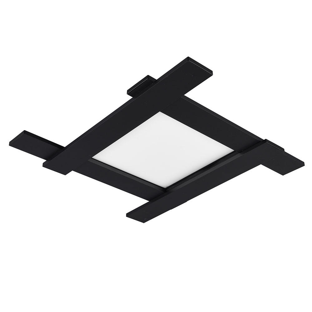 LED DECKENLEUCHTE Belfast Schwarz Matt - Schwarz, Metall (59/59/6cm)