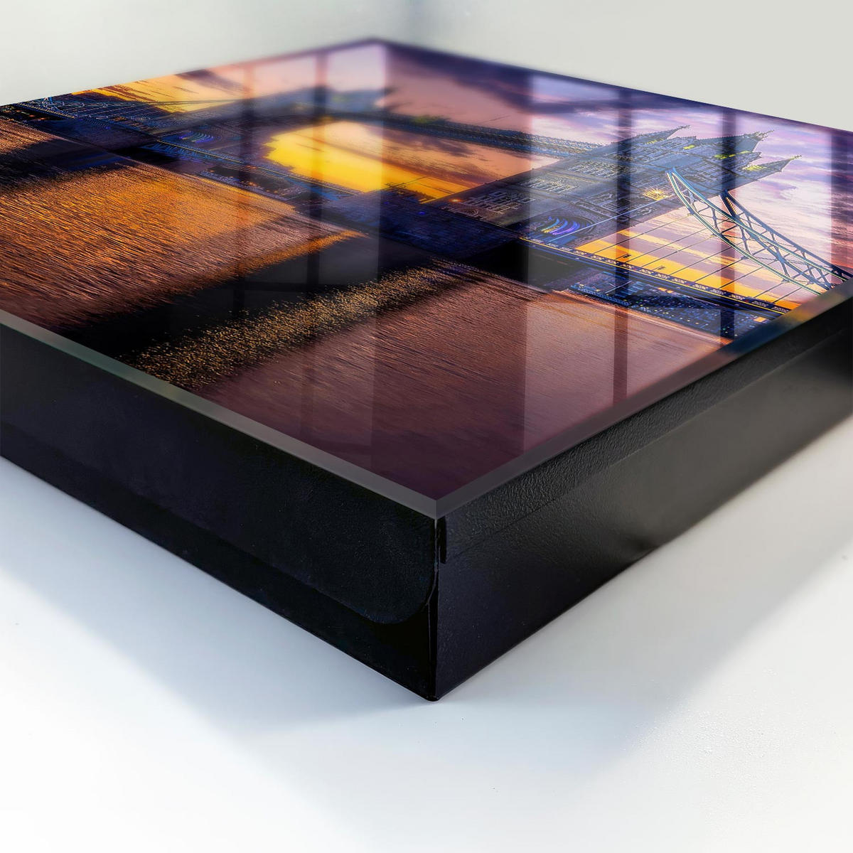 SCHLÜSSELBOX Schwarz 30x30 cm- Türöffnung nach rechts - Ein zauberhafter Ausblick - Lila, Metall (30/30/5cm) - TULUP