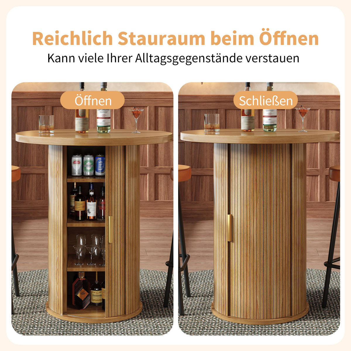 BARTISCH Holzoptik 60/60/91,6 cm - Naturfarben, Holz (60/60/91.6cm) - PANGIVO