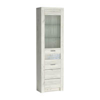 ECKVITRINE Indianapolis I-23 56 x 192 x 47 cm Kraft Weiß - Weiß, Holzwerkstoff/Metall (56/192/47cm) - Koseto