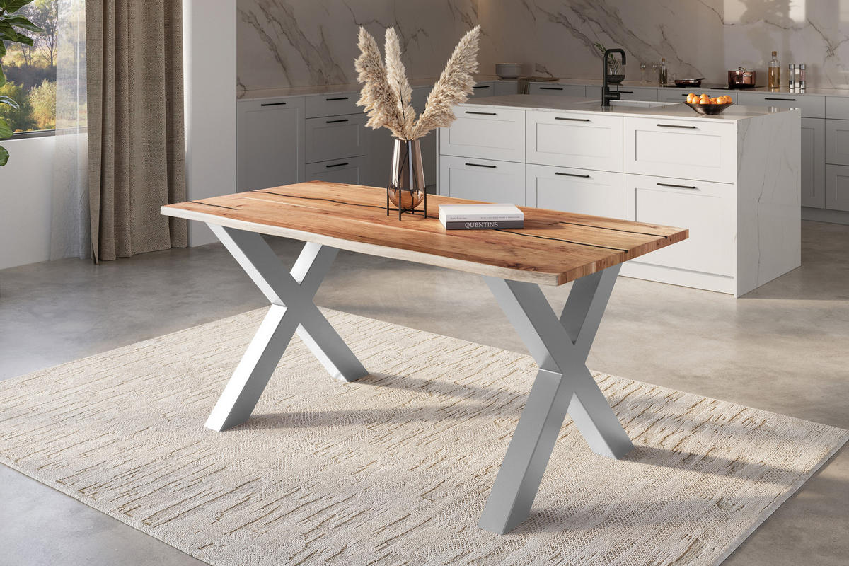 ESSTISCH POLLY - Beige/Naturfarben, Holz (80/140/77cm) - SAM