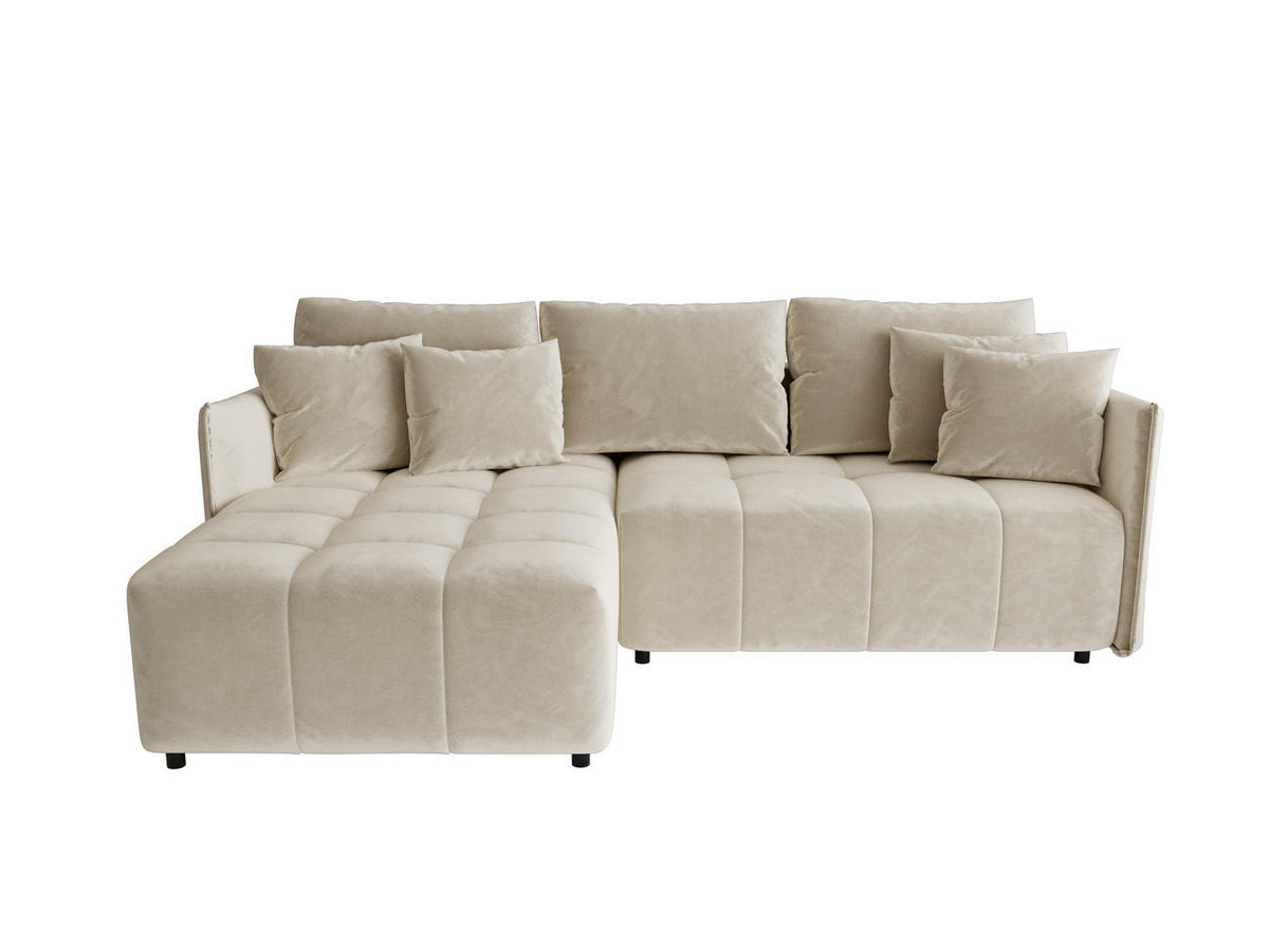ECKSOFA Onil mit Schlaffunktion - Beige, Textil (242/190cm) - SIMKAM Furniture