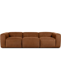 3-SITZER-MODULSOFA BUFFO mit extrem weicher und bequemer Sitzfläche, Kordstoff, ore - Orange, Textil (290/73/96cm) - KONSIMO®