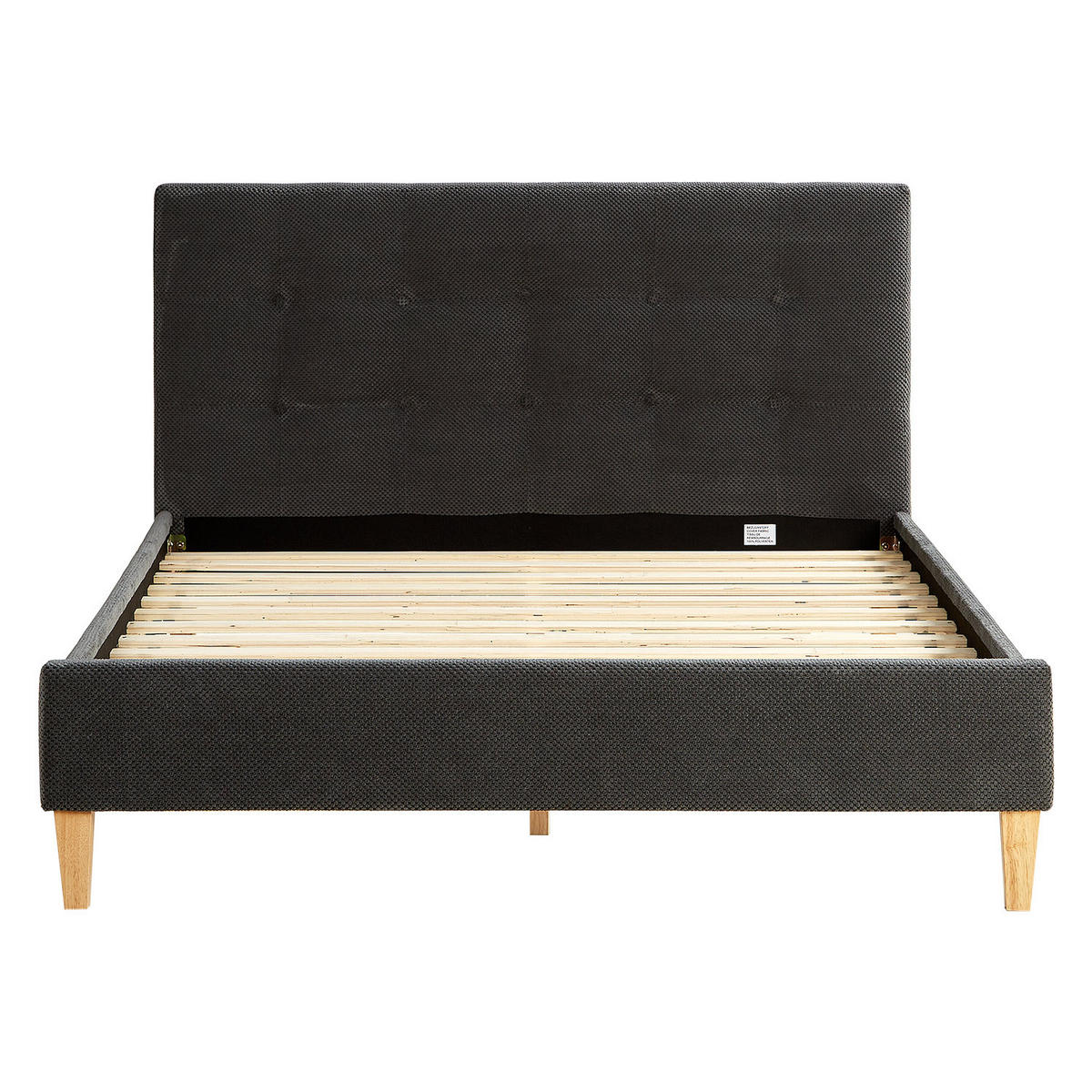 POLSTERBETT mit Matratze 140/200 cm in Anthrazit - Grau, Textil (140/200cm) - Homestyle4u
