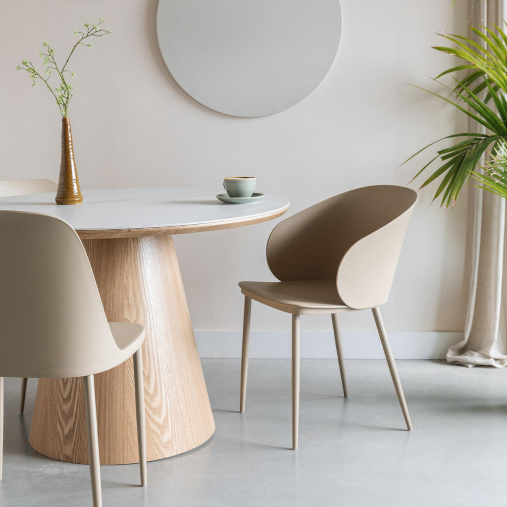 Thumbnail - Drawer Design-Stuhl, Beige, Kunststoff, 56x80x56 cm, Esszimmer, Stühle, Esszimmerstühle