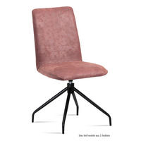 ESSZIMMERSTUHL drehbar (2er-Set) Divona 47x92x60 Schwarz/Rosewood - Dunkelrosa/Schwarz, Kunststoff (60/92/47cm) - 58aufmkessel