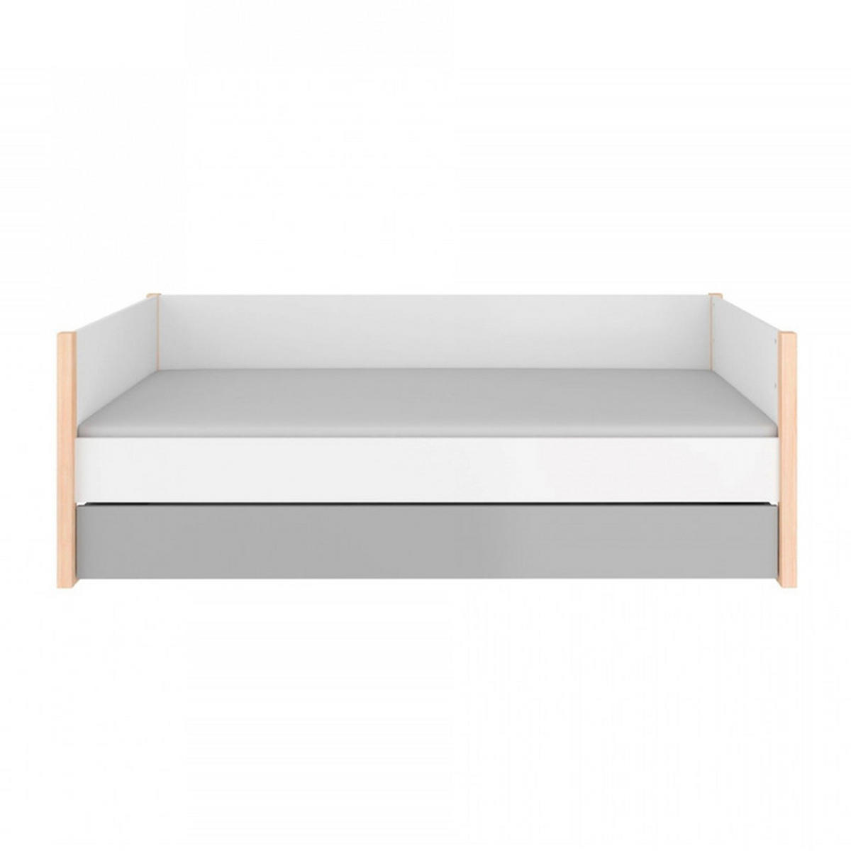 BETT 90/200 Grau - Grau, Holzwerkstoff (90/200cm) - Petits-meubles