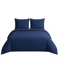 BETTWÄSCHE 3-teilig 200/200 cm UNI BLAU - Dunkelblau, Textil (200/200cm) - ROLFNERS