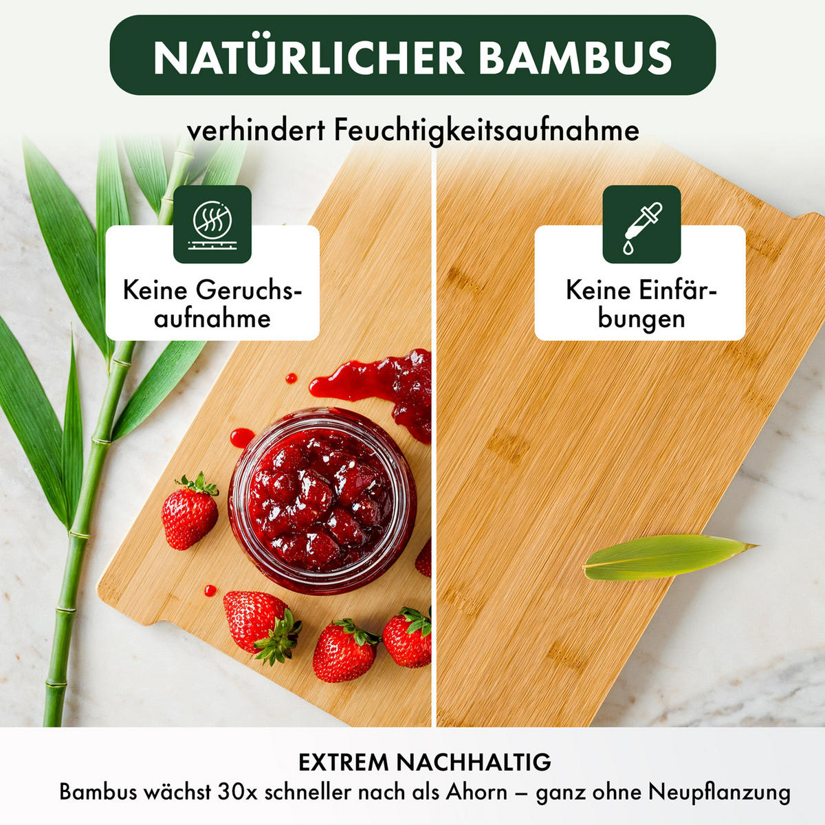 SCHNEIDEBRETT mit 3 Auffangschalen - Naturfarben, Holz (28.5/40cm) - Blumtal