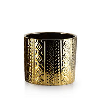 BLUMENTOPF Neva Gold 13.5/13.5/12 cm Keramik - Goldfarben, Keramik (12cm) - Mondex