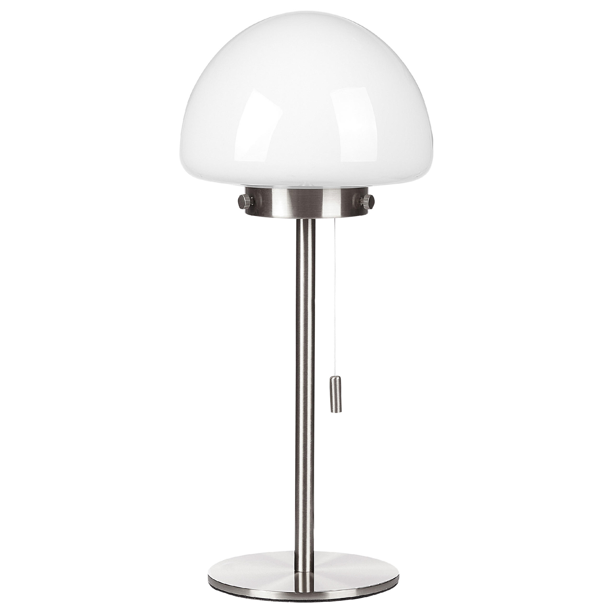 TISCHLAMPE Moruga 17/17/39 cm - Silberfarben, Glas (17/13/39cm) - Beliani
