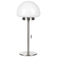 TISCHLAMPE Moruga 17/17/39 cm - Silberfarben, Glas (17/13/39cm) - Beliani