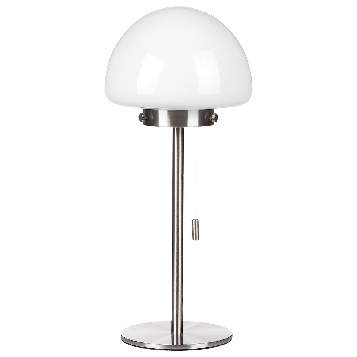 TISCHLAMPE Moruga 17/17/39 cm - Silberfarben, Glas (17/13/39cm) - Beliani