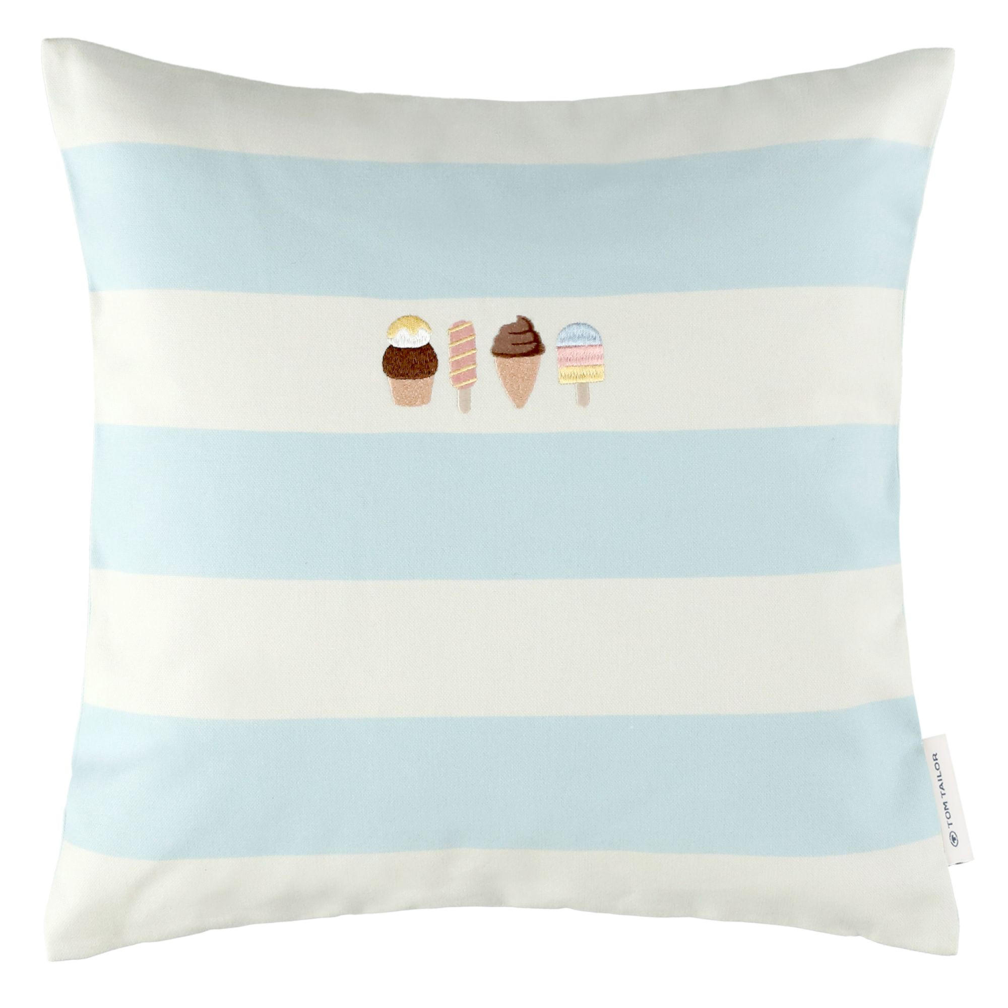 KISSENHÜLLE ICE - Pastellblau, Textil (40/40cm) - Tom Tailor