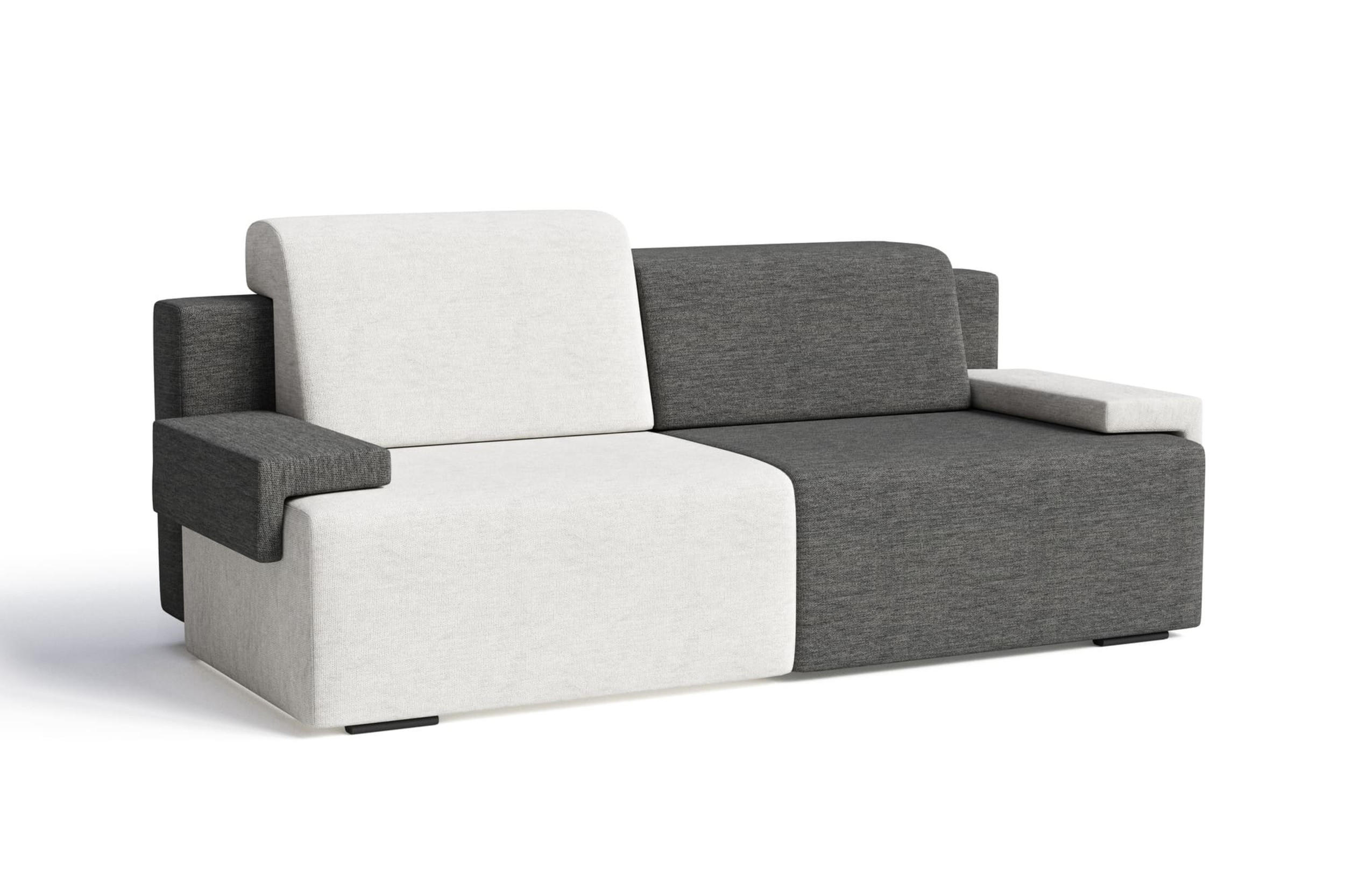 SCHLAFSOFA HOOK - Beige + Dunkelgrau (Diosa 01 + 89) - Beige, Holzwerkstoff (200/88/98cm) - Möblo