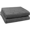 BADETUCH, 2er-Set, 100x150 cm, 100% Baumwolle, Grau - Graphitfarben, Textil (100/150cm) - Zollner