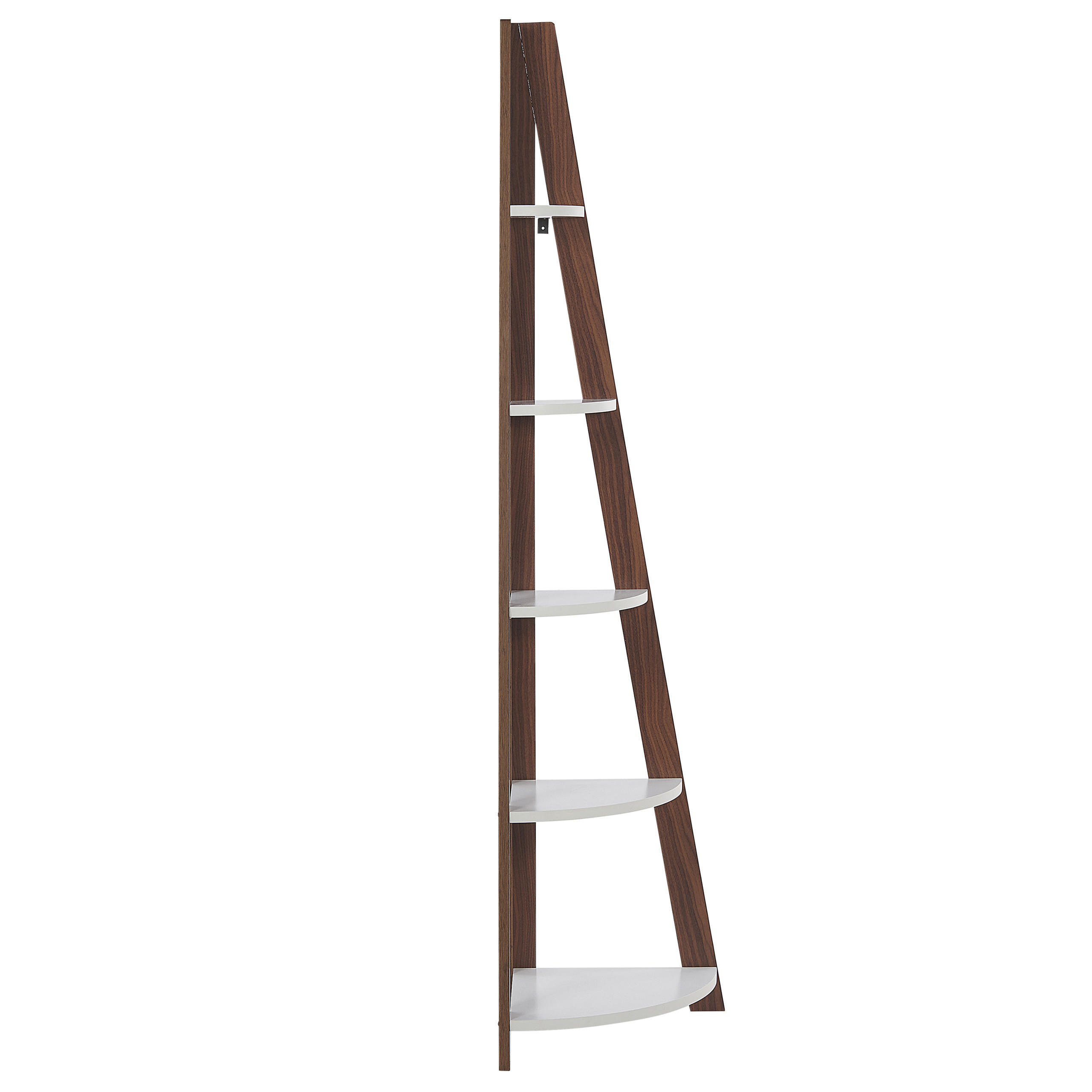 BÜCHERREGAL 5 Fächer Mobile Solo - Dunkelbraun, Holzwerkstoff (49/175/31cm) - Beliani