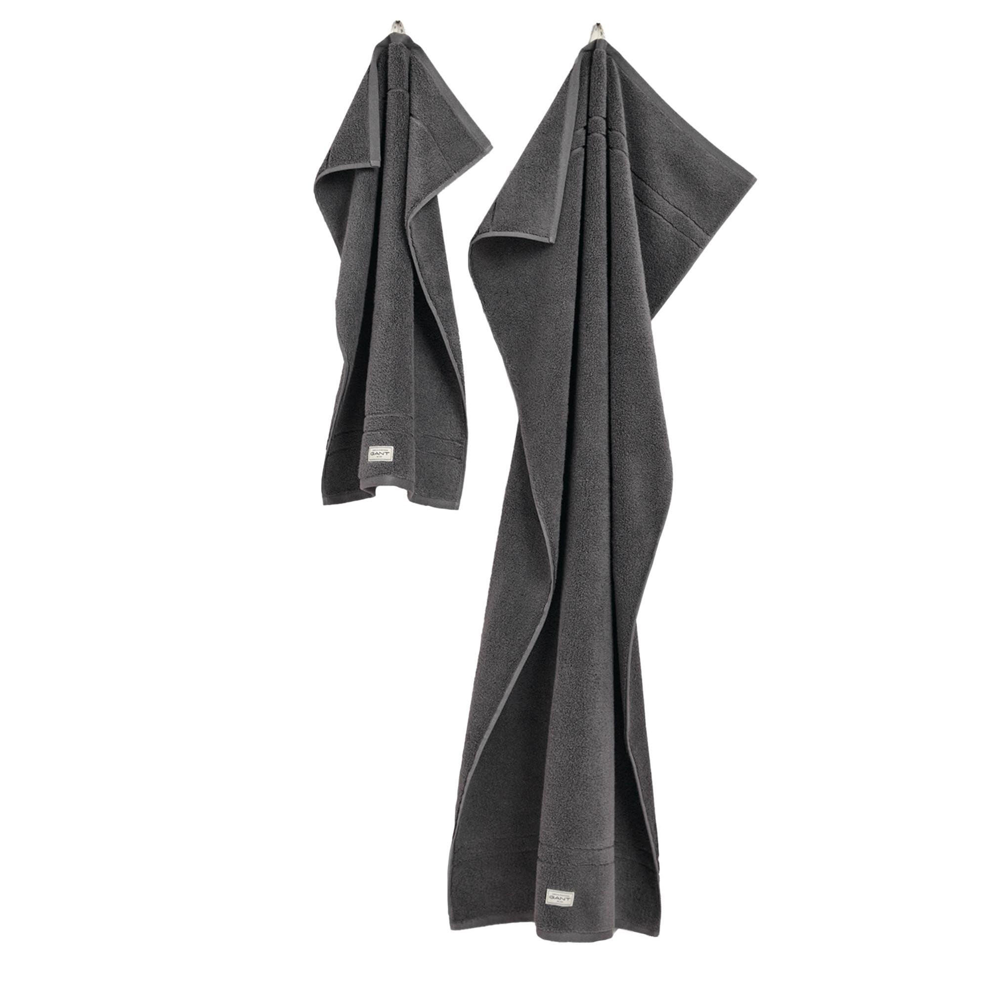 HANDTUCH Unisex Premium Towel Grau 4er Pack Baumwolle - Grau, Textil (70/50cm) - GANT