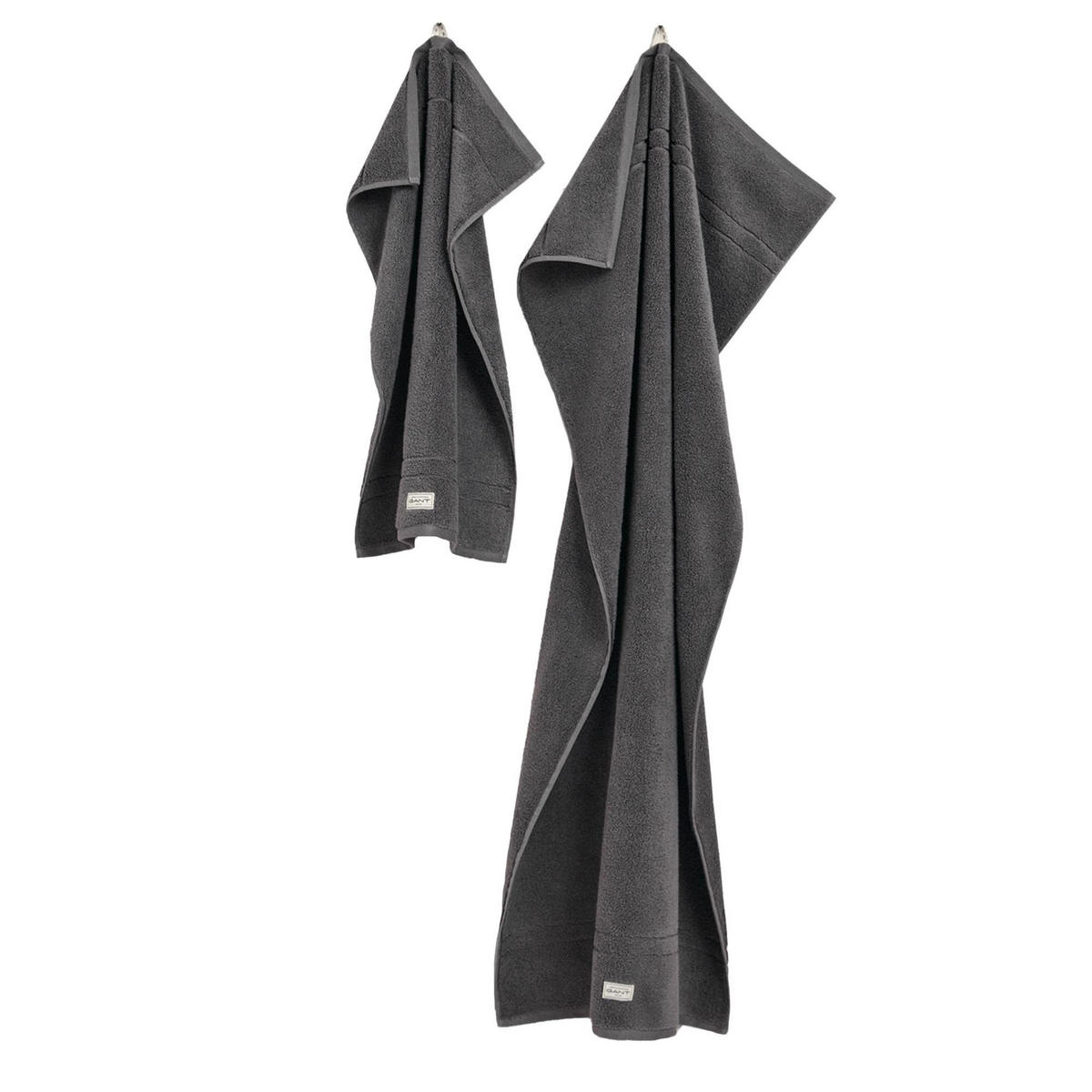 HANDTUCH Unisex Premium Towel Grau 4er Pack Baumwolle - Grau, Textil (70/50cm) - GANT