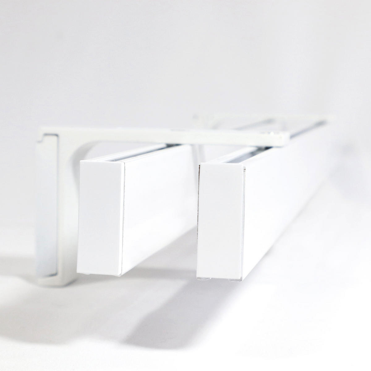 GARDINENSCHIENE 2-lauf Loft - Weiß, Metall (380cm) - Deco-Raum